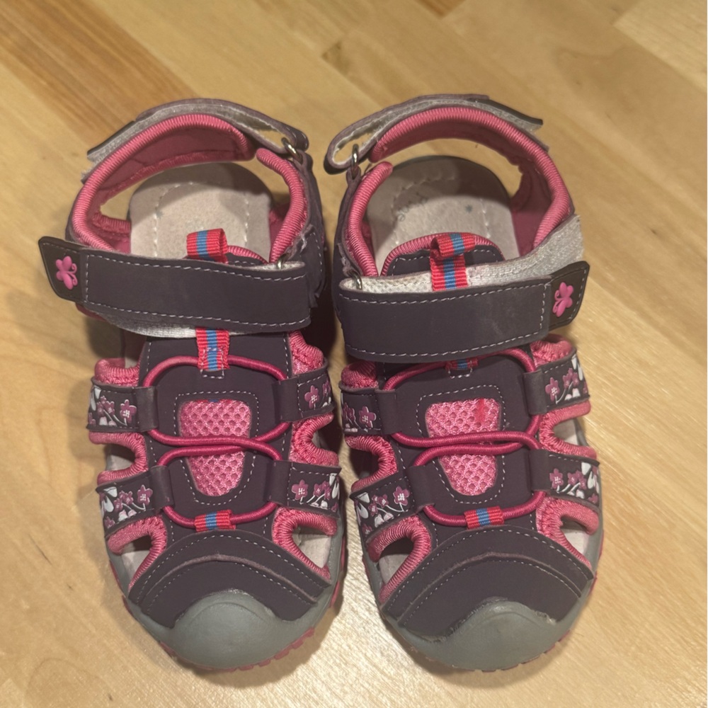 Kids Pink and Gray Sandals